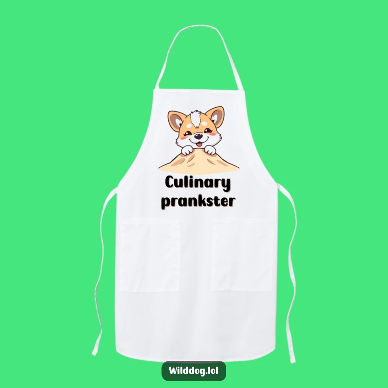 Funny Grinning Dog Apron: Silly Pup Kitchen Gear, Hilarious Chef Gift