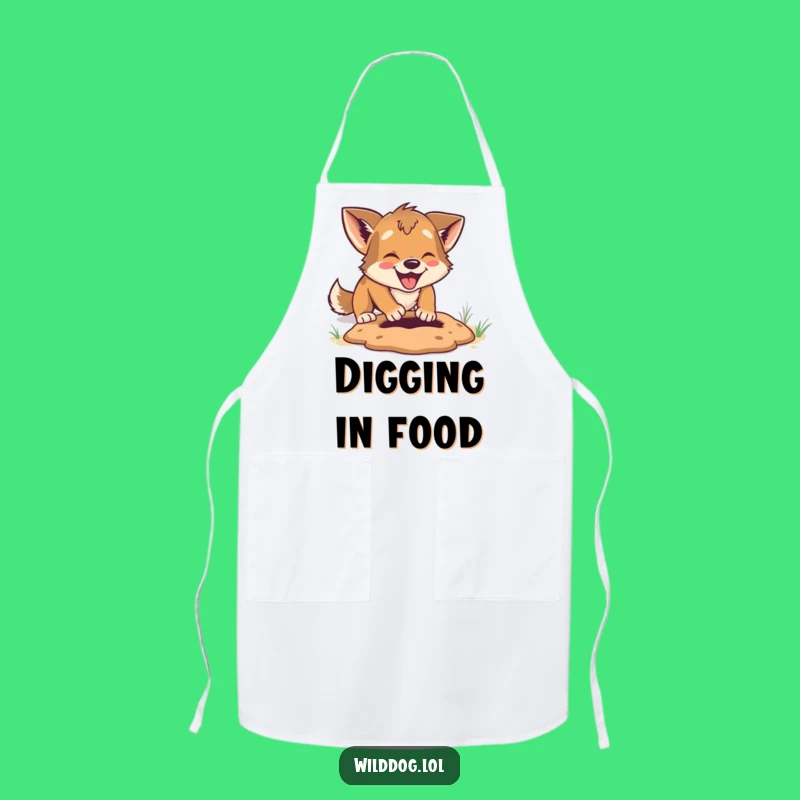 Funny Digging Dog Apron: Kitchen Excavator Chef Gift, Ideal Humorous Present