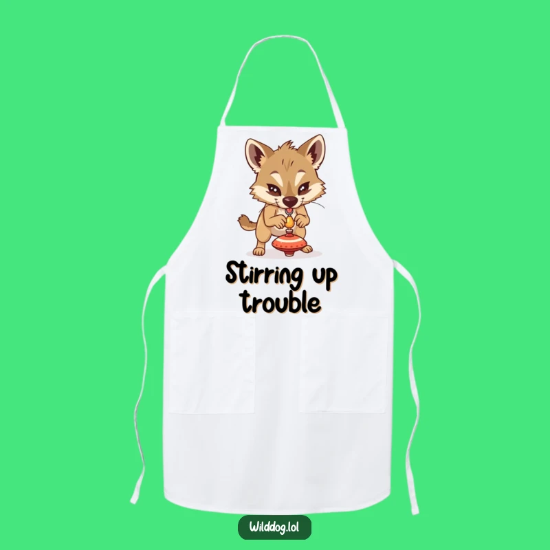Funny Dog Spinning Top Apron - Kitchen Focus & Fun, Hilarious Gift Idea