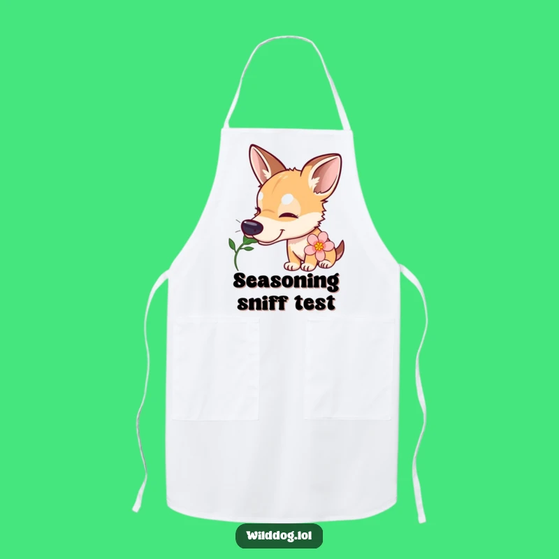 Funny Wild Dog Apron: Curious Chef Pup, Hilarious Nature Gift!