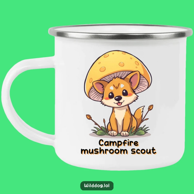 Funny Wild Dog Mushroom Camping Mug: Hilarious Outdoor Woodland Brew Gift