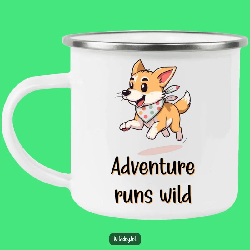 Funny Wild Dog Bandana Camping Mug: Outdoor Runner Humor Gift