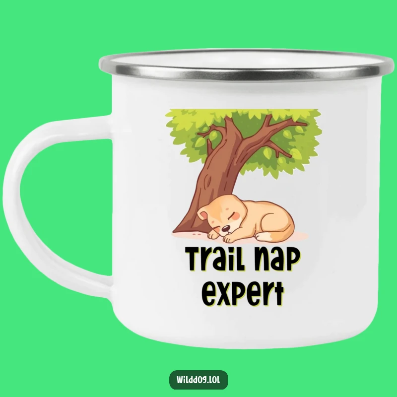 Funny Wild Dog Napping Camping Mug: Hilarious Outdoor Relaxation Brew Gift