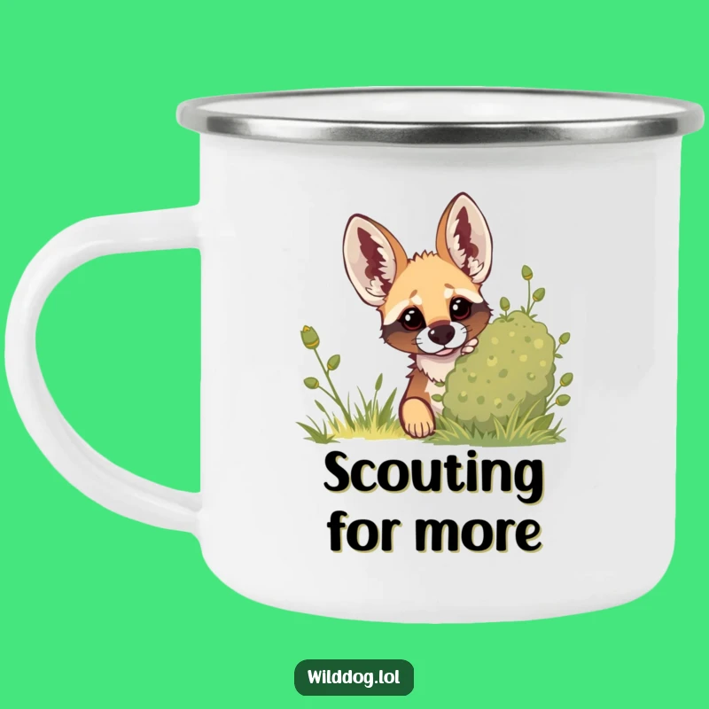 Funny Peek-a-Boo Dog Camping Mug: Outdoor Curiosity, Hilarious Adventure Gift