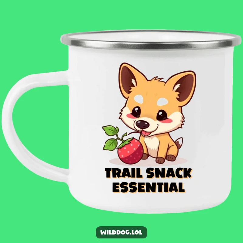 Funny Kawaii Wild Dog Camping Mug: Durable Berry Nudge Travel Cup, Great Funny Gift