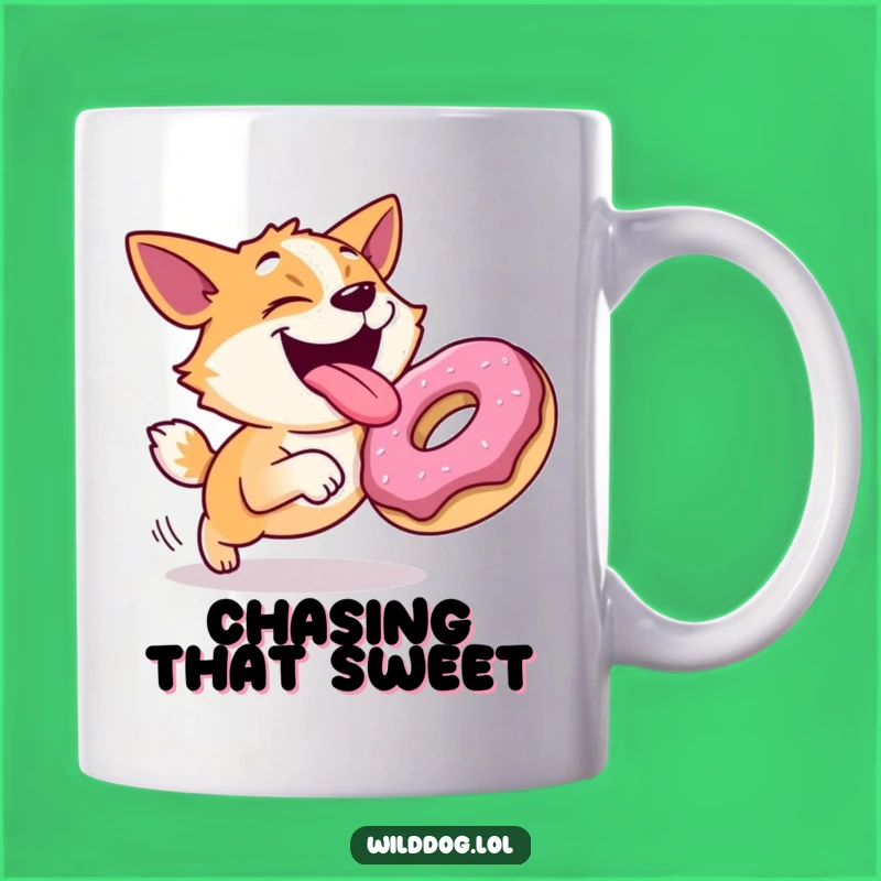 Funny Dog Donut Mug: Hilarious Treat Chaser's Perfect Gift!