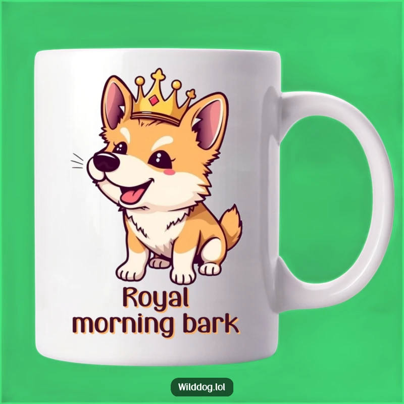 Funny Wild Dog Crown Mug: Playful Bark, perfect Gift for Dog Lovers
