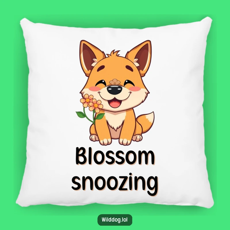 Funny Wild Dog Flower Nose Pillow: Comfy Joy, Cheerful Funny Gift