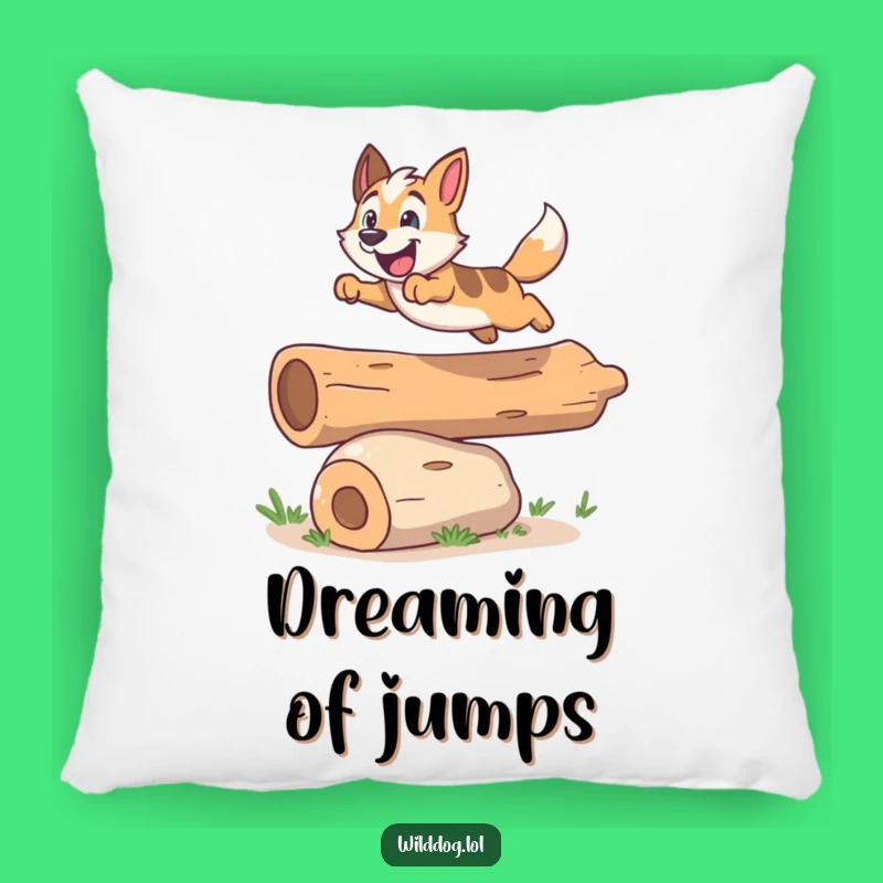 Funny Leaping Dog Log Pillow - Comfy Cuddles with Action