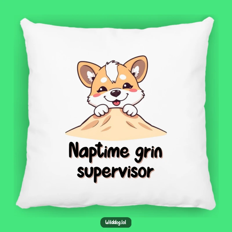 Funny Grinning Dog Pillow: Cozy Silly Pup Cushion, Hilarious Comfort