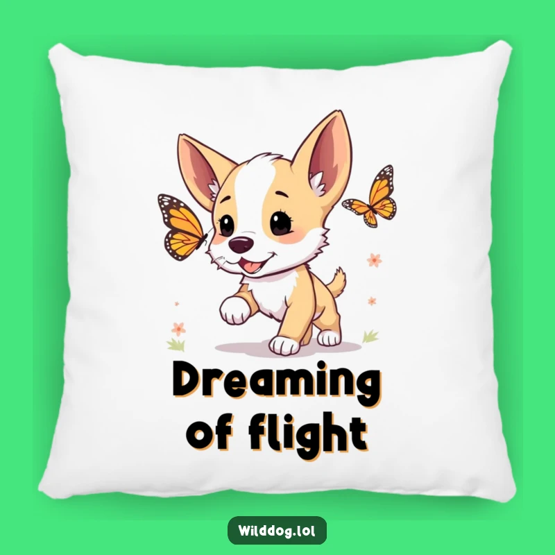 Funny Puppy Butterfly Pillow: Cuddly Comfort and Charm