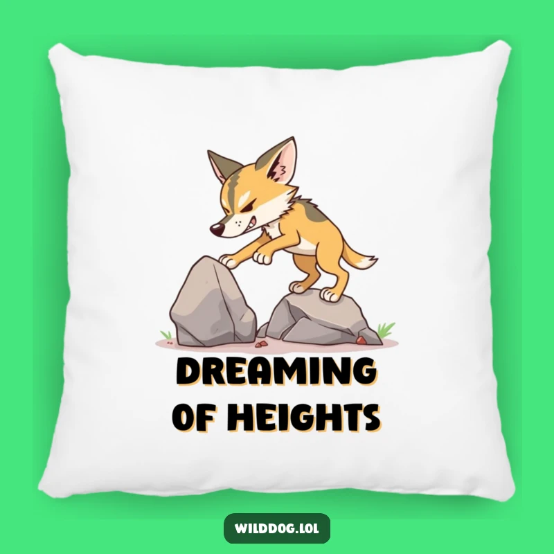 Funny Wild Dog Climbing Pillow: Cozy & Hilarious Determination Decor