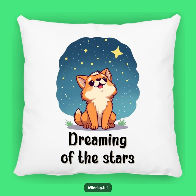 Funny Wild Dog Starry Sky Pillow: Cozy Comfort with Celestial Wonder!