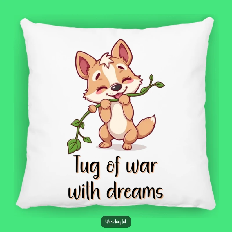Funny Wild Dog Vine Pillow: Cuddly Fun with Playful Tugs!
