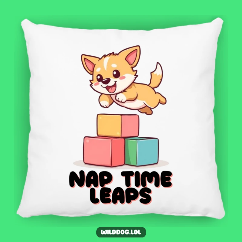 Funny Dog Leaping Pillow - Comfy & Comical Accent for Any Room