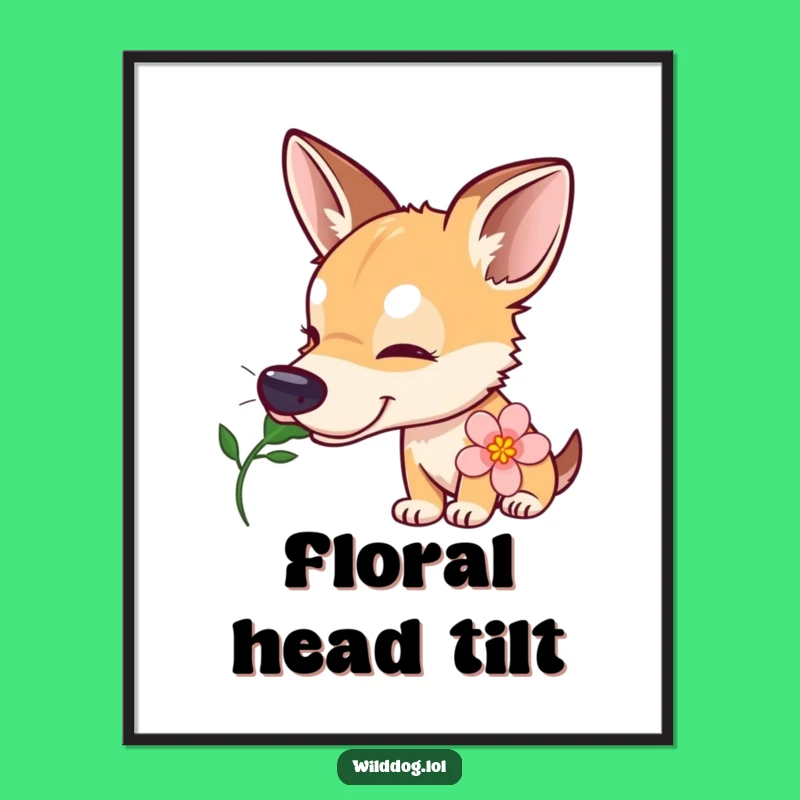 Funny Wild Dog Digital Print: Instant Curious Pup Art, Perfect Quirky Wall Decor!