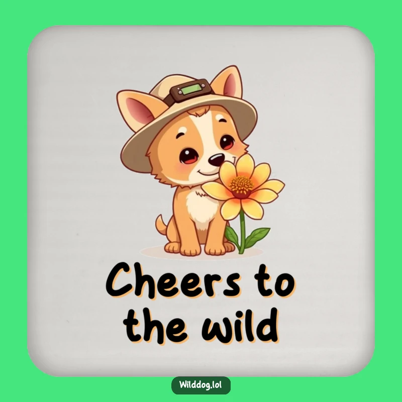 Funny Explorer Dog Coaster - Hilarious Protection for Your Adventure Space