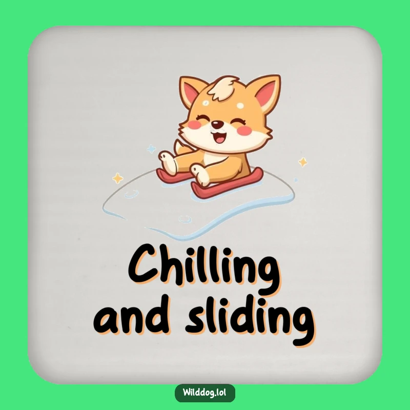 Funny Wild Dog Snow Hill Coaster: Protect Surfaces with Hilarious Winter Fun