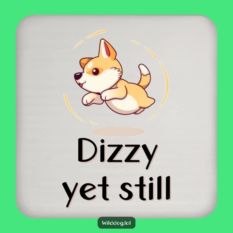 Funny Dog Tail Chase Coaster: Dizzy Protection, Humorous Drink Accessory Gift