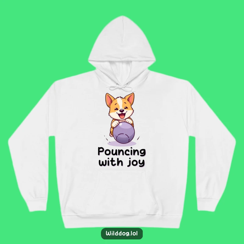 Funny Wild Dog Pouncing Ball Hoodie: Cozy and Hilarious Gear for Playtime