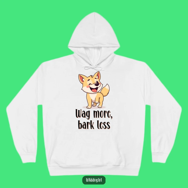 Cozy Funny Dog Hoodie: Wagging Tail Happiness, Warm & Cheerful Gift