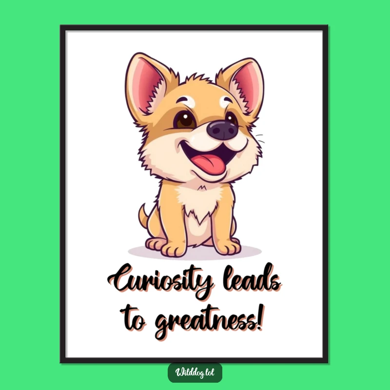 Funny Free Printable Wall Art: Curious Dog Sniffing Air, Downloadable Art for Pet Lovers