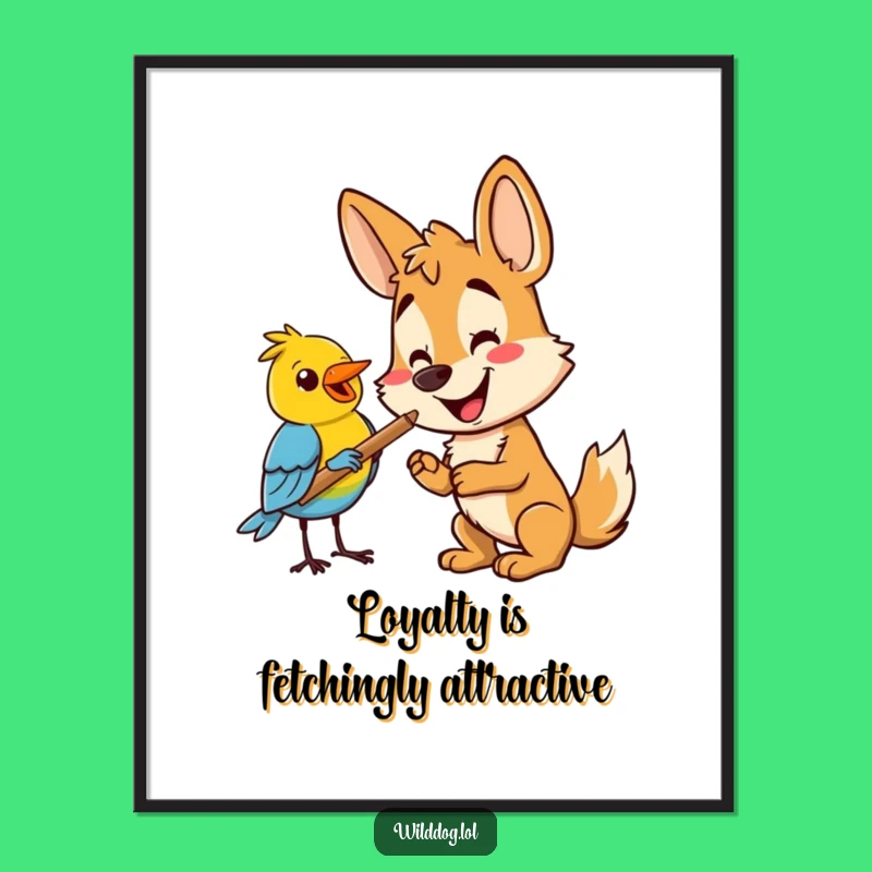 Free Printable Wild Dog & Bird Wall Art - Whimsical DIY Downloadable Decor