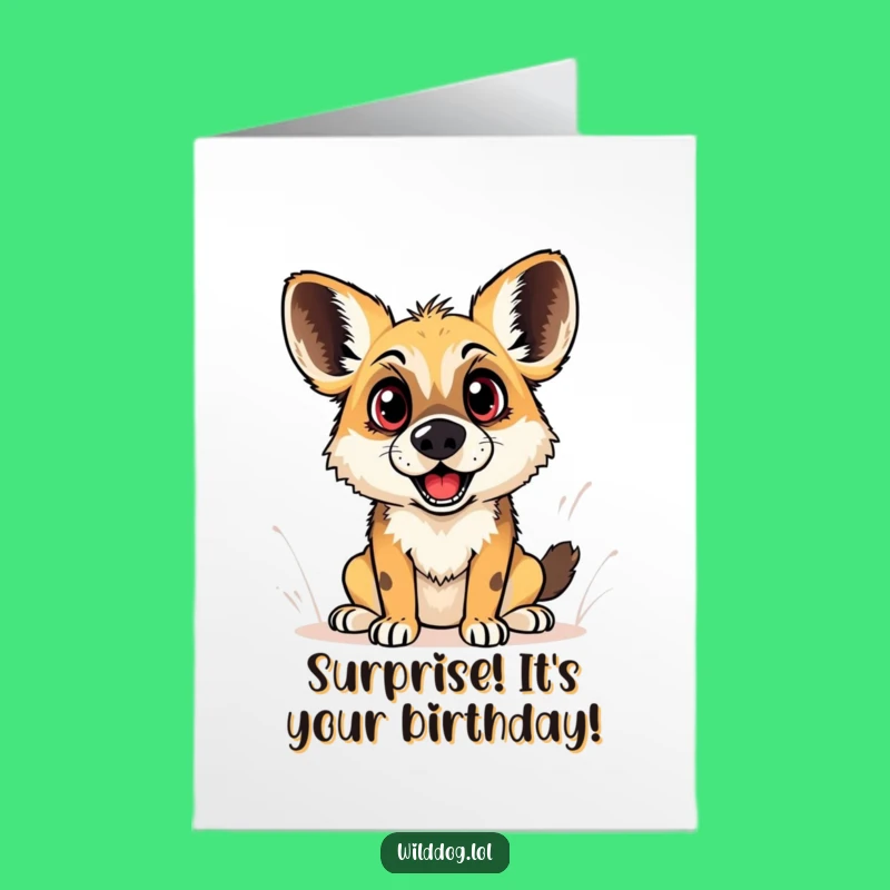Free Printable Birthday Card: Surprised Dog, Funny Downloadable Gift