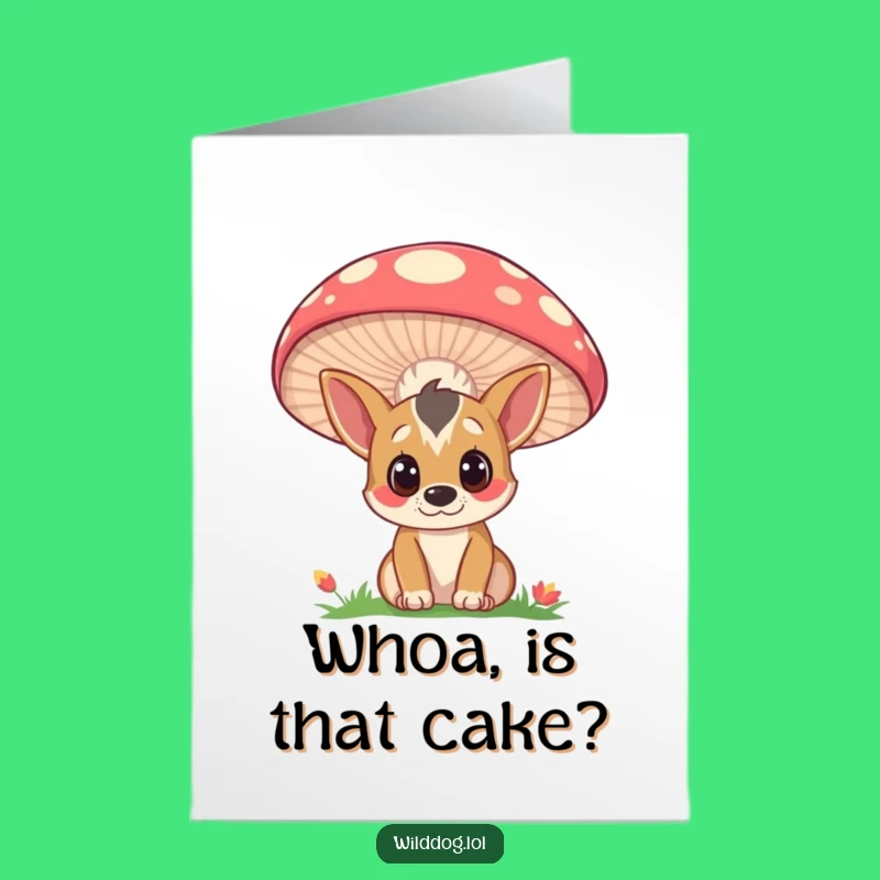 Free Printable Funny Birthday Card: Curious Wild Dog Peeking - A Hilarious Downloadable Dog Card!
