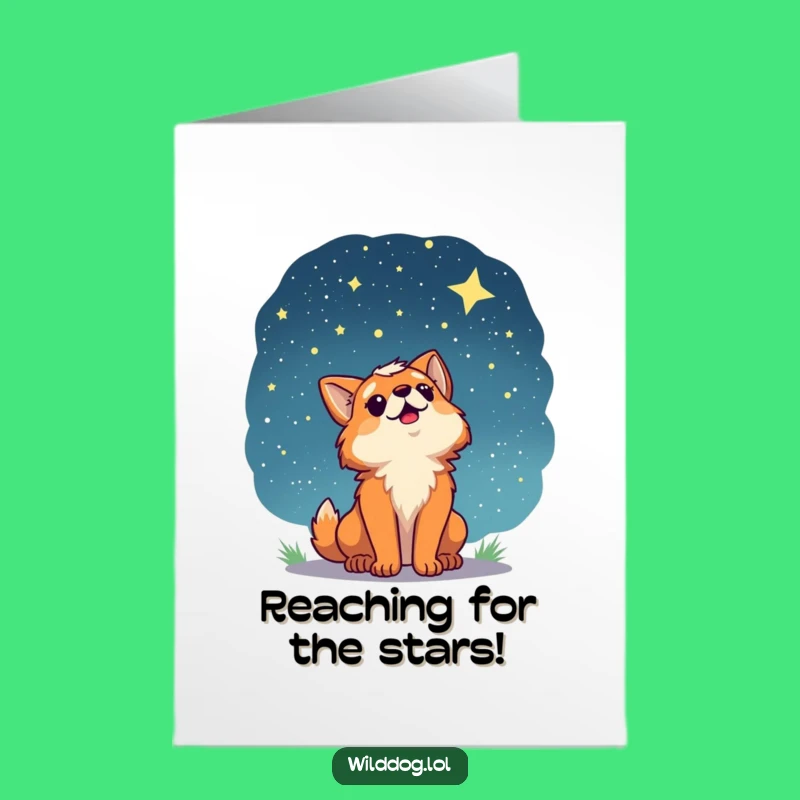 Free Printable Congrats Card: Wonder Dog Starry Night Funny Downloadable Gift