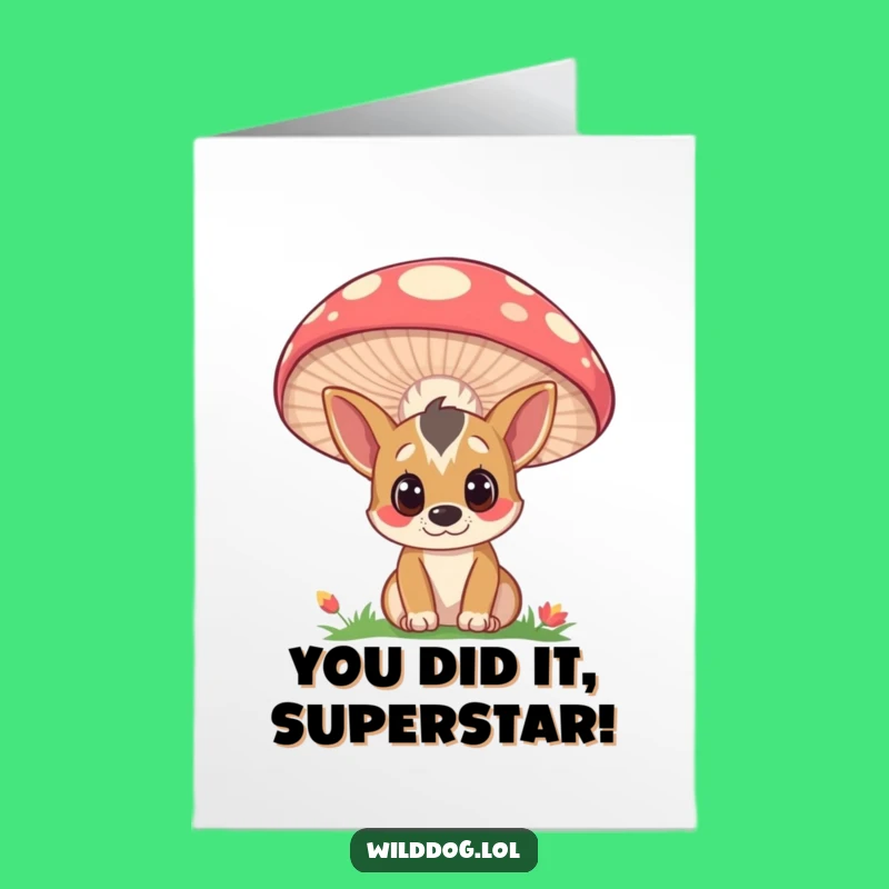 Free Printable Congratulations Card: Curious Wild Dog - Hilarious Downloadable Dog Congratulations!