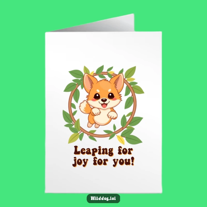 Free Printable Playful Dog Congrats Card: Amazing Feat Downloadable Gift