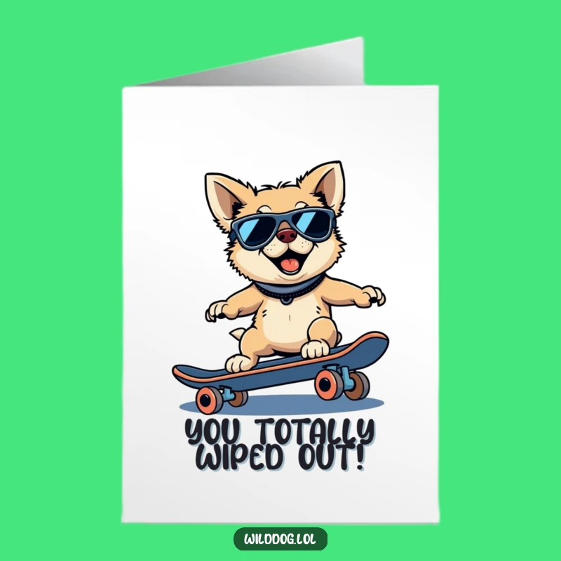 Free Printable Congrats Card: Cool Dog Skater - Extreme Download