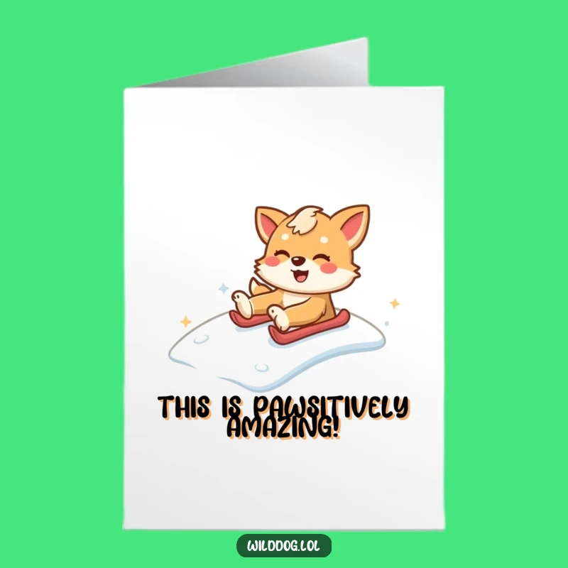 Free Printable Snow Dog Thank You Card - Fun DIY Downloadable