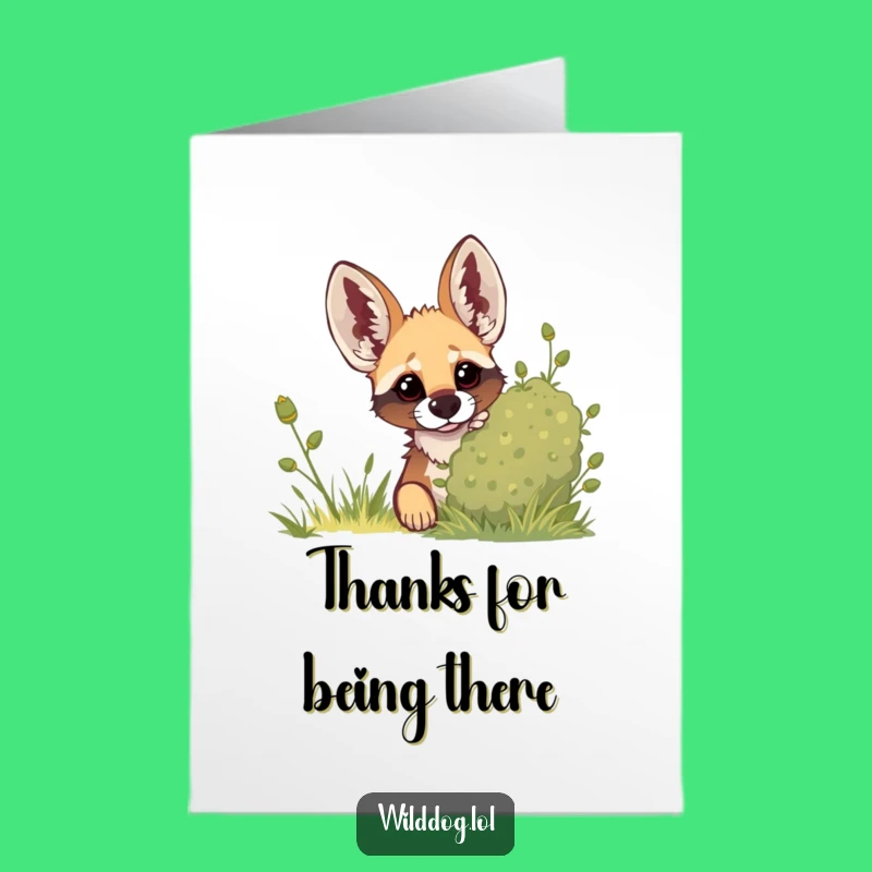 Free Printable Thank You Card: Dog's Grateful Peek!