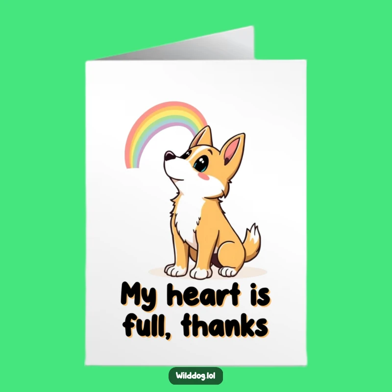 Free Printable Rainbow Dog Thank You Card - Uplifting DIY Downloadable