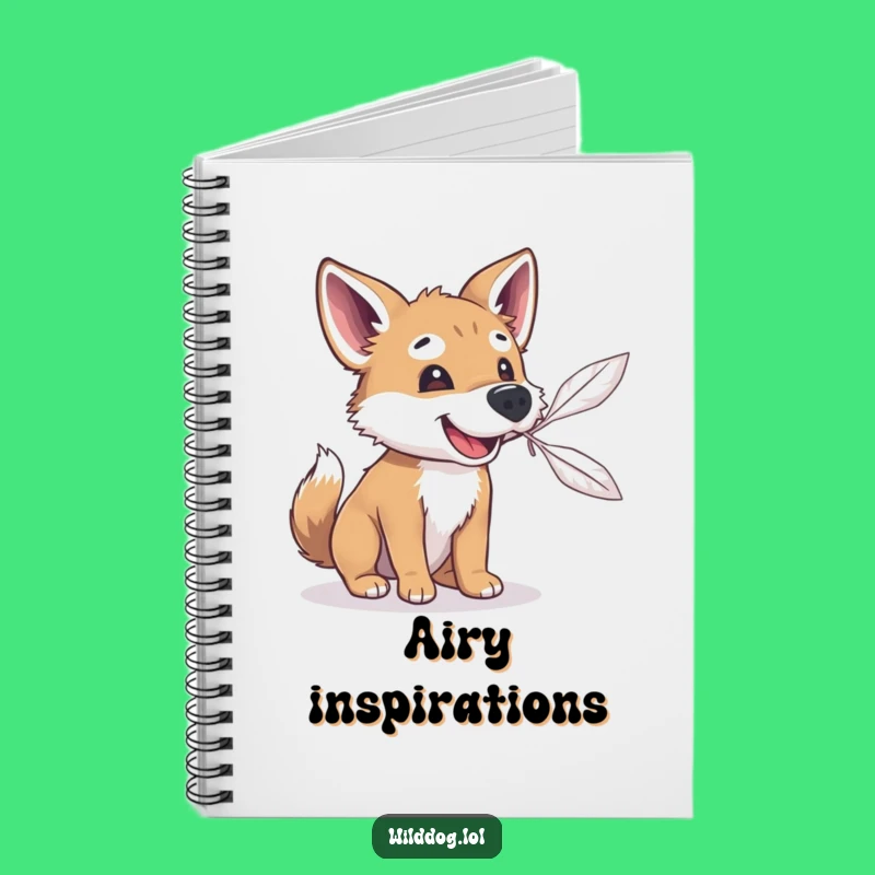 Funny Feather Catcher Wild Dog Notebook - Jot Down Notes with Playful Humor, Gift
