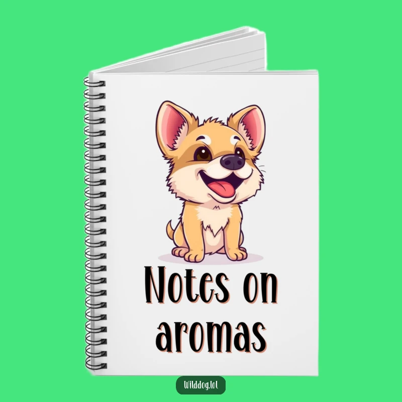 Funny Wild Dog Notebook: Curious Sniffer for Notes, Outdoor Gift