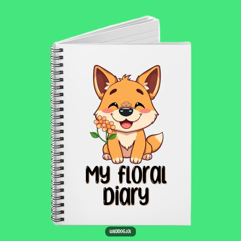 Funny Wild Dog Flower Nose Notebook: Capture Joy, Cheerful Funny Gift