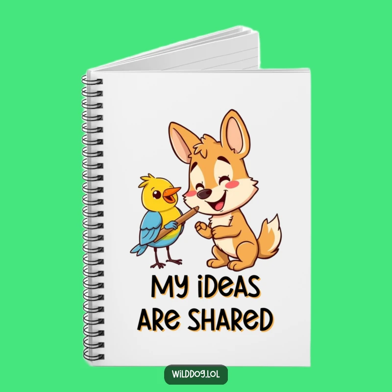 Funny Wild Dog & Bird Notebook: Capture Ideas with Hilarious Companions