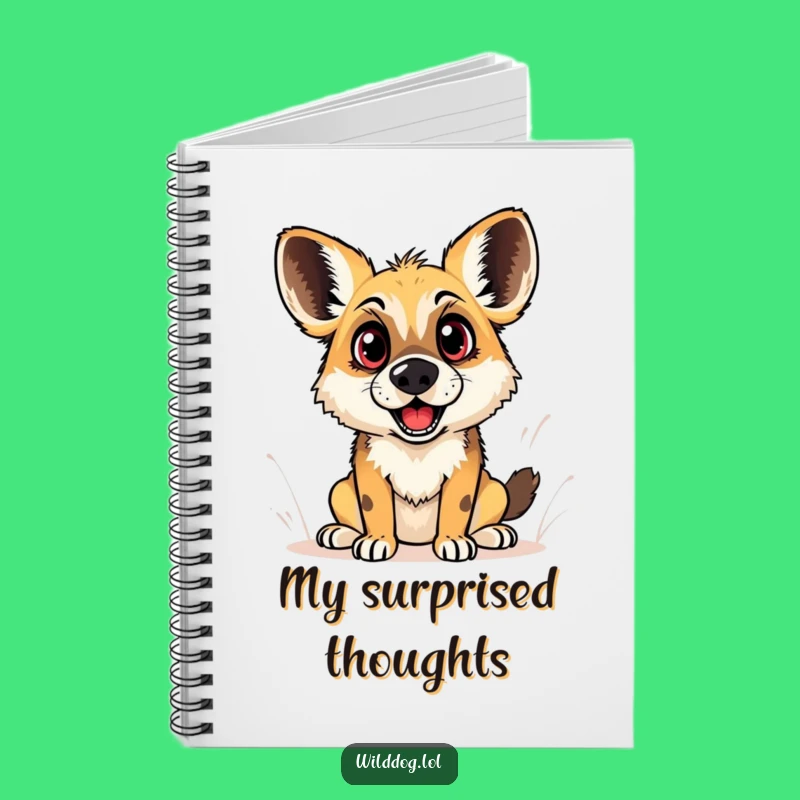 Funny Wild Dog Surprise Notebook: Jot Down Thoughts with Wide-Eyed Hilarity Gift