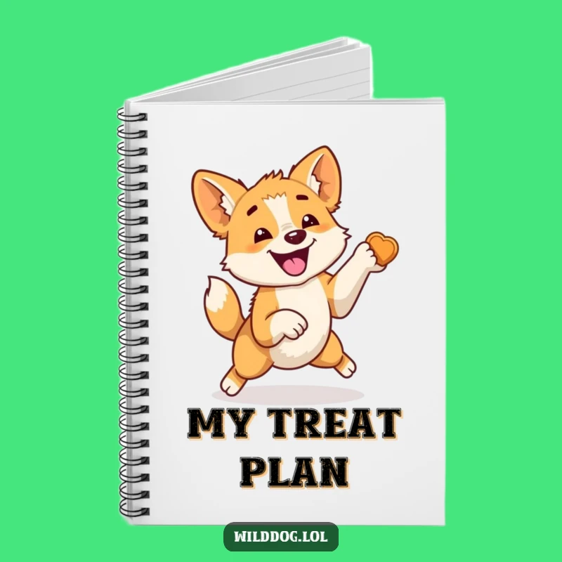 Funny Wild Dog Treat Jump Notebook: Jot Down Ideas with Canine Hilarity Gift