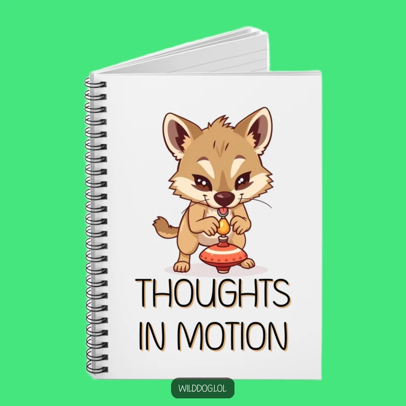 Funny Dog Spinning Top Notebook - Jot Down Focused Ideas with Humor, Gift