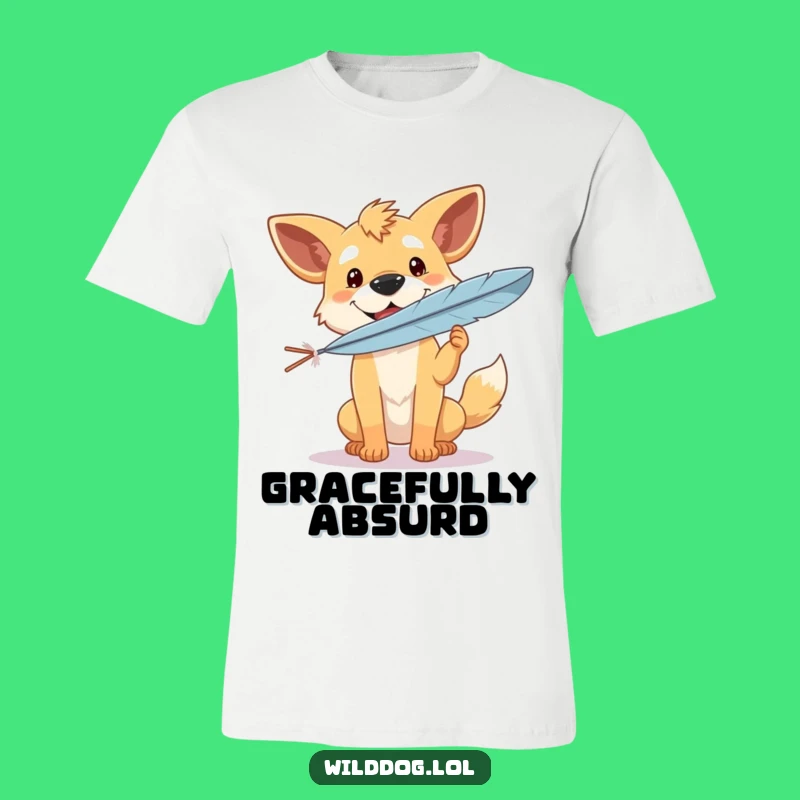 Funny Dog Balancing T-Shirt - Comical Canine Serenity Apparel