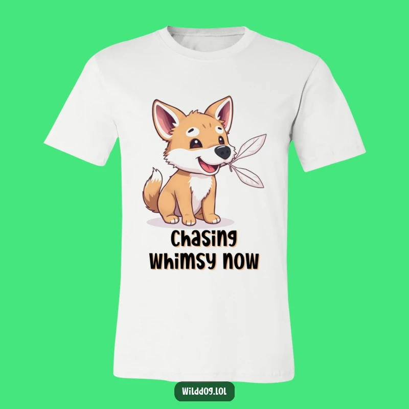 Funny Feather Catcher Wild Dog T-Shirt - Playful & Joyful Canine Tee, Funny Gift