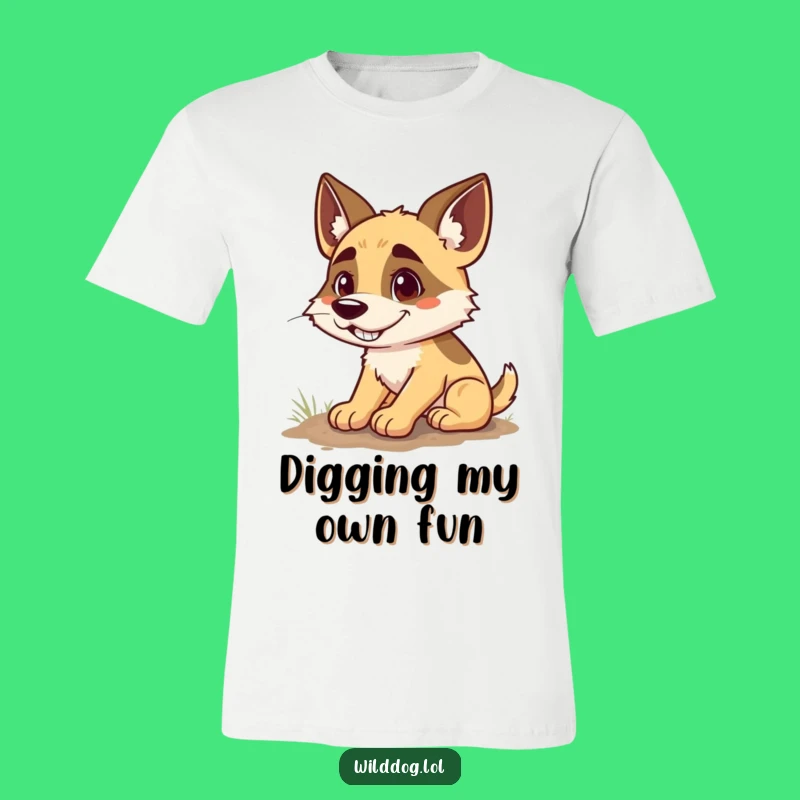 Funny Wild Dog Digging Tee: Goofy Grins and Dirt for a Perfect Gift!