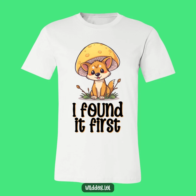 Funny Wild Dog Mushroom T-Shirt: Mischief Behind the Forest Decor Gift