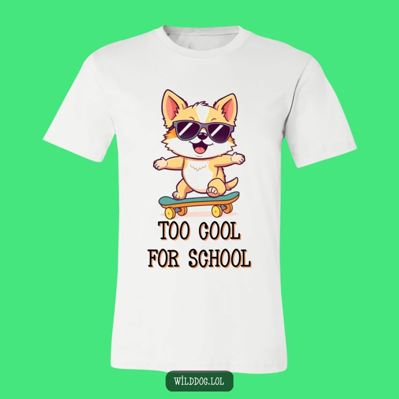 Funny Wild Dog Skateboard T-Shirt: Cool Rider Design, Comfy & Hilarious Gift