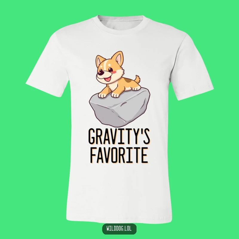 Funny Wild Dog T-Shirt: Playful Rock Slide Fun, Adventure Tee