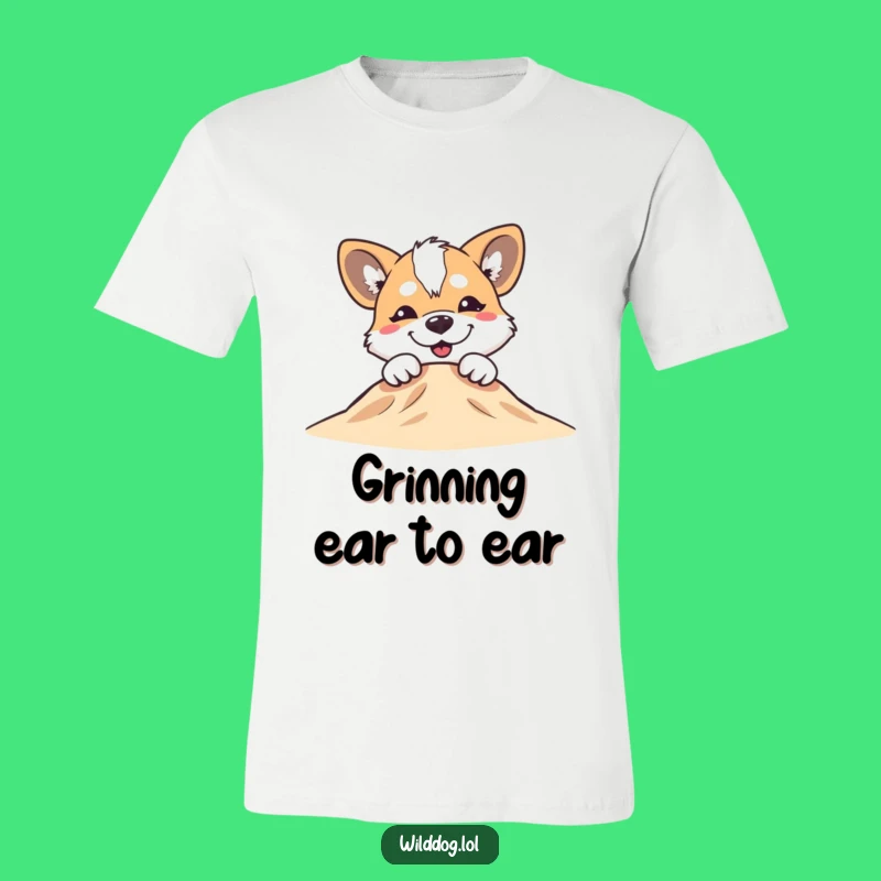 Funny Grinning Dog T-Shirt: Silly Pup Peek Tee, Hilarious Surprise